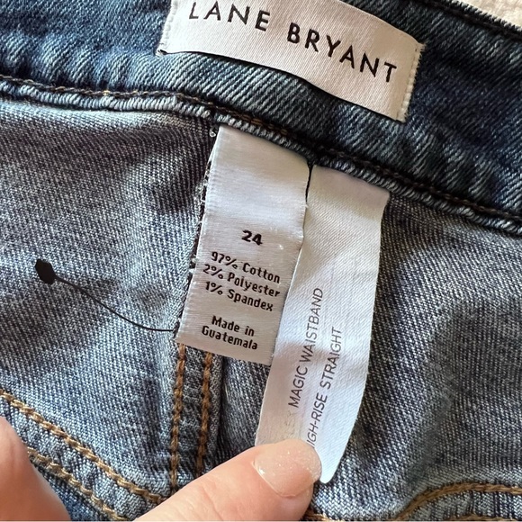 NWOT Lane Bryant Flex Magic Waistband High Rise Straight Leg Jean Size 24 - Picture 6 of 6